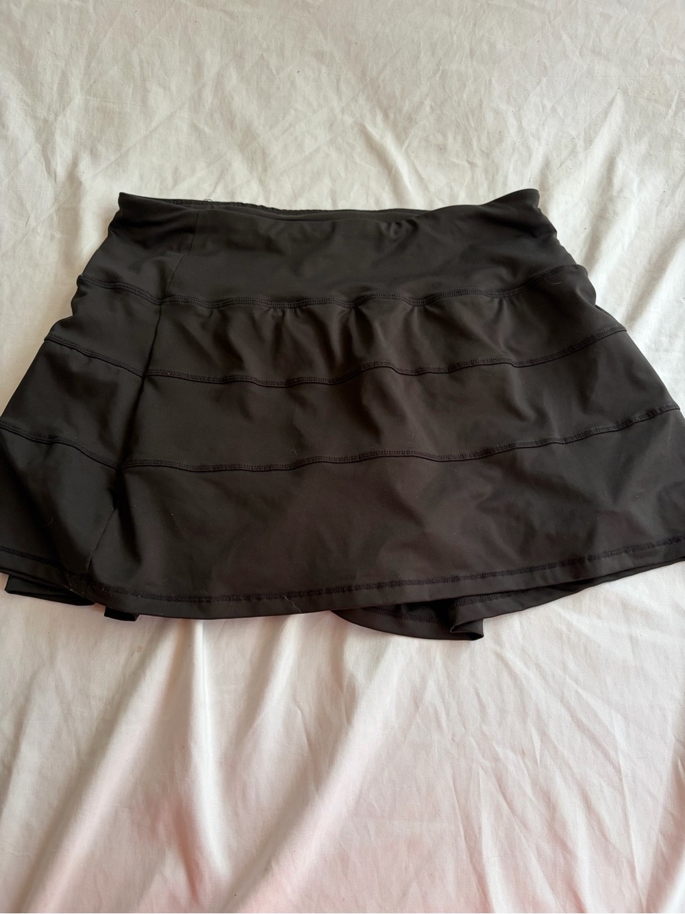 Women’s Black Athletic Skort Size 8 Back Zipper Pocket Golf Tennis Activewear